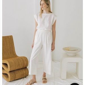 TRIBE ALIVE/Laude the Label/ Linen Crop SET-NWT